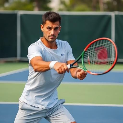 Tennis techniek demonstratie